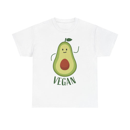Cute Vegan Avocado Tee, Unisex T-Shirt, Plant-Based Lifestyle Shirt, Gifts for Vegans, Eco-Friendly Apparel