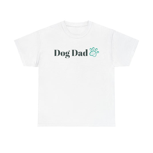 Dog Dad Unisex Heavy Cotton Tee, Gift for Dog Lovers, Pet Owner Apparel, Father's Day Gift, Casual Wear, Dog Enthusiast Shirt