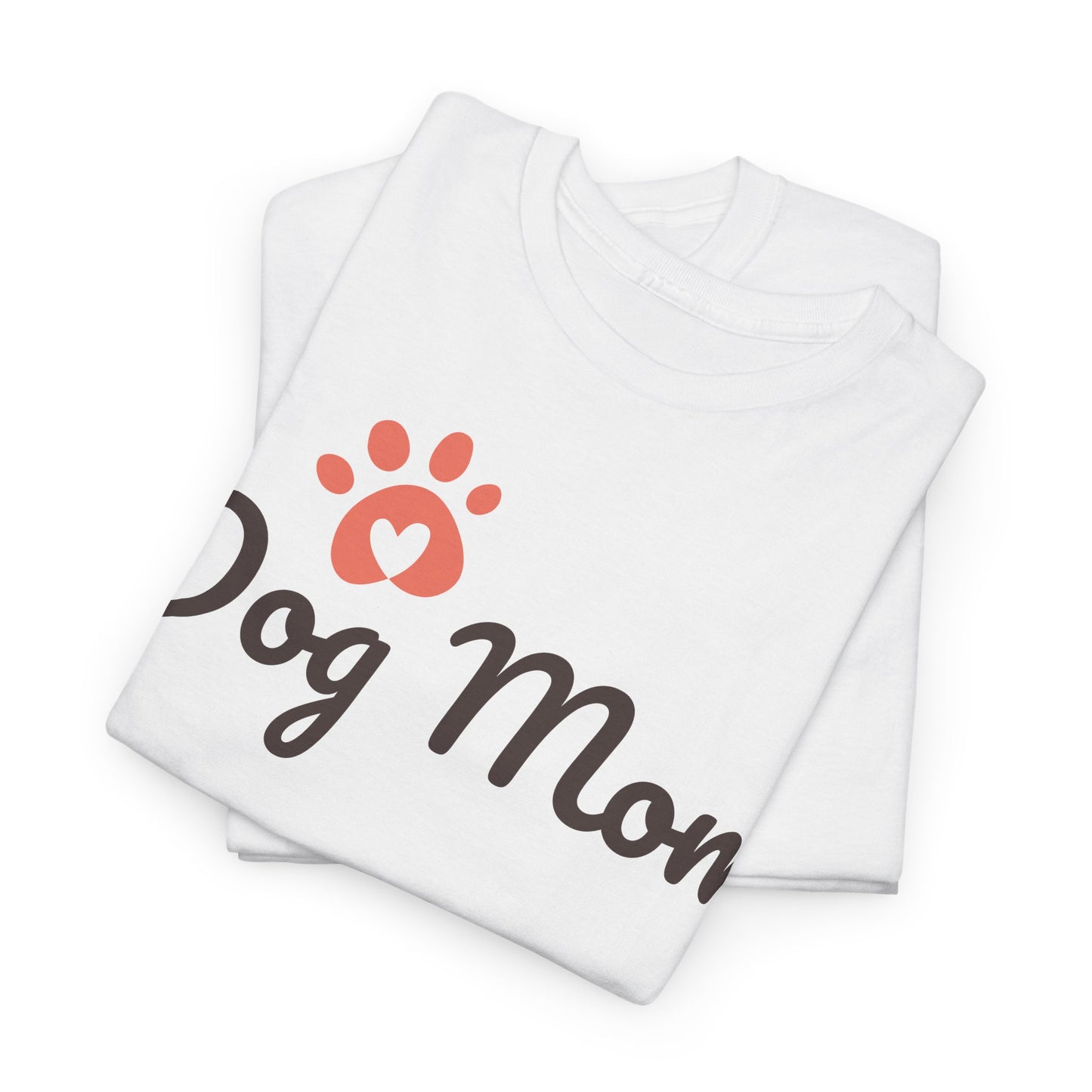Dog Mom Unisex Heavy Cotton Tee, Perfect Gift for Pet Lovers, Casual Wear, Dog Owner Apparel, Mothers Day, Pet Adoption Events