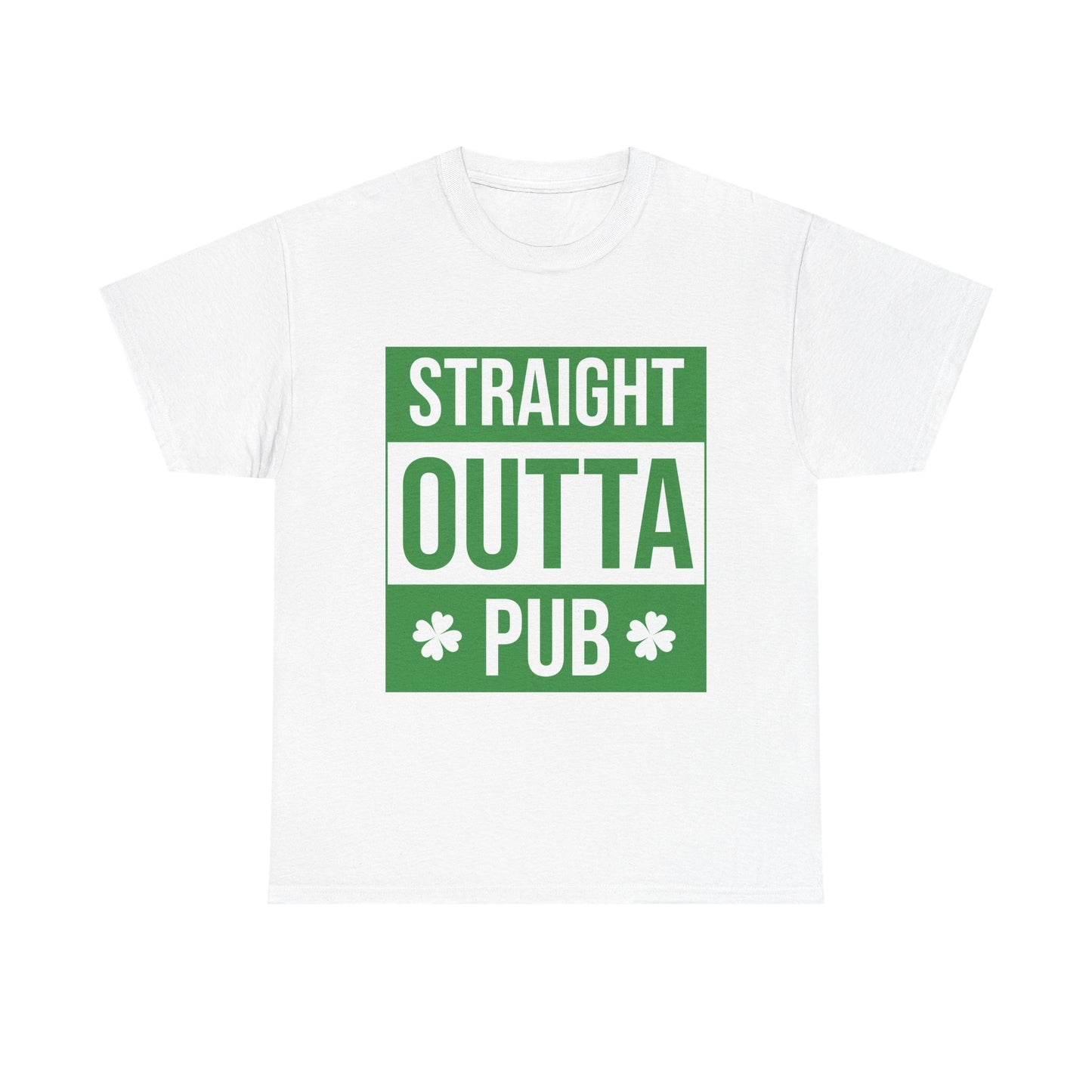 St. Patrick's Day Unisex Cotton Tee - Straight Outta Pub, Irish Party Shirt, Holiday Apparel, Fun T-Shirt, Pub Crawl Gear