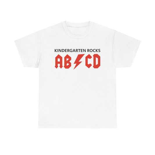 Rockin' Kindergarten Unisex Heavy Cotton Tee, Perfect Back-to-School Shirt, Teacher Gift, Fun Kids Apparel, Classroom Party Tee, [...]