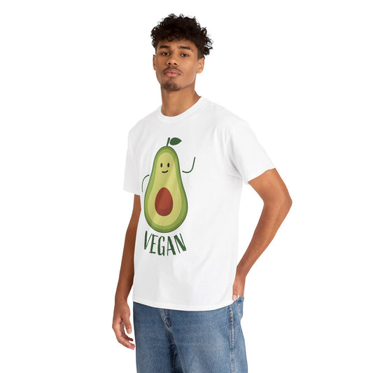 Cute Vegan Avocado Tee, Unisex T-Shirt, Plant-Based Lifestyle Shirt, Gifts for Vegans, Eco-Friendly Apparel