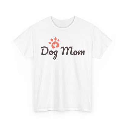 Dog Mom Unisex Heavy Cotton Tee, Perfect Gift for Pet Lovers, Casual Wear, Dog Owner Apparel, Mothers Day, Pet Adoption Events