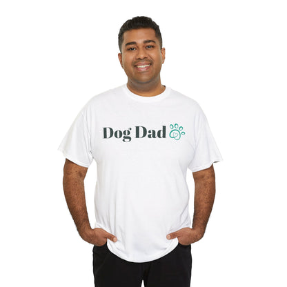 Dog Dad Unisex Heavy Cotton Tee, Gift for Dog Lovers, Pet Owner Apparel, Father's Day Gift, Casual Wear, Dog Enthusiast Shirt