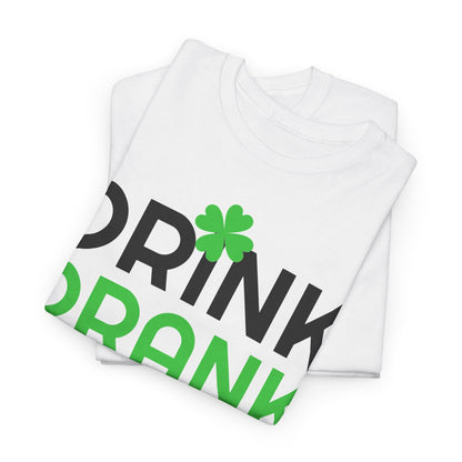 Funny St. Patrick's Day Tee, Unisex Heavy Cotton T-Shirt, Drink Drank Drunk Shirt, Party Top, Irish Celebration Gift